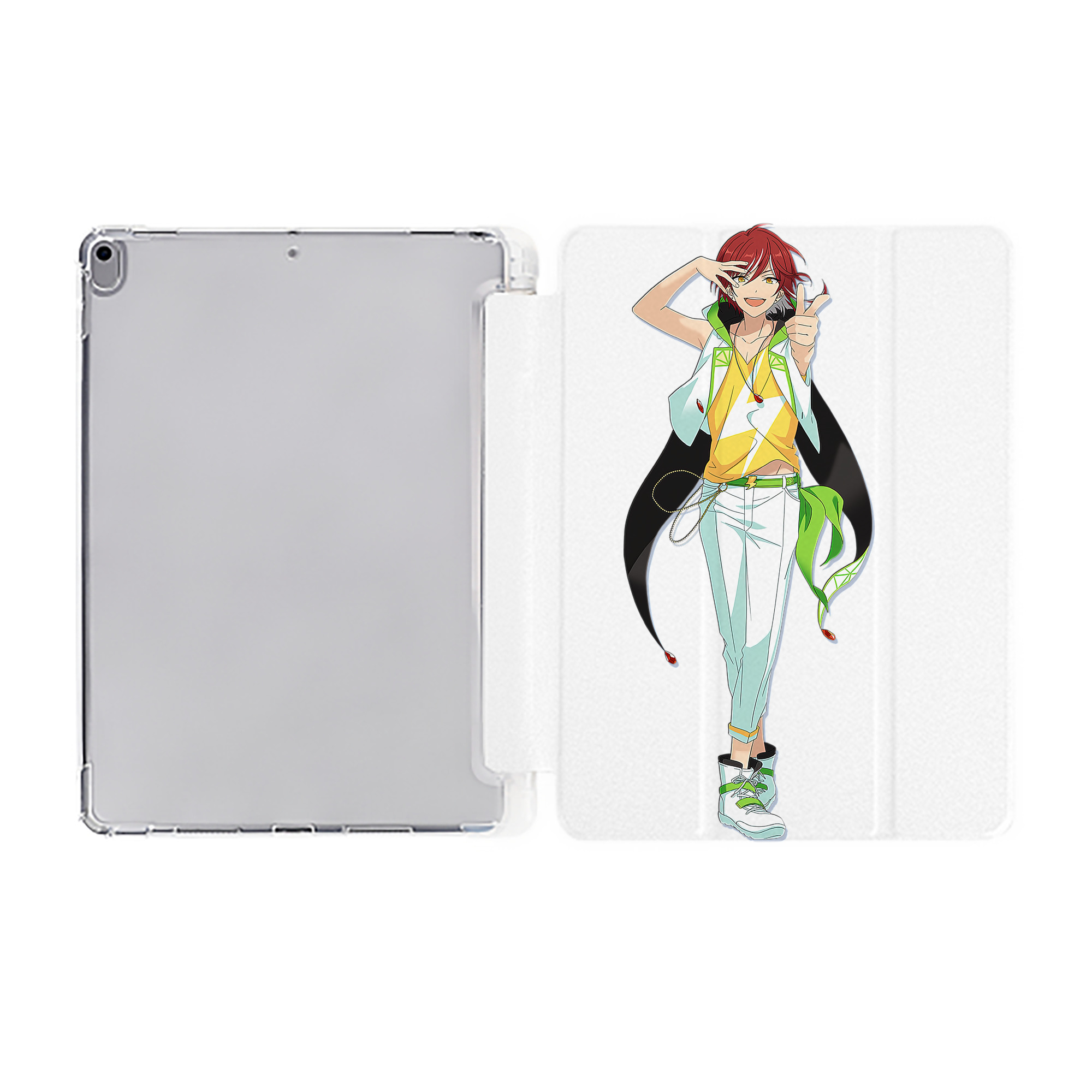 （画像用） あんさんぶるスターズ! Ensemble Stars IPad ケース ペン収納付き 三つ折りスタンド PUレザー×シリコン 対応機種9.5/10.5/10.9インチ